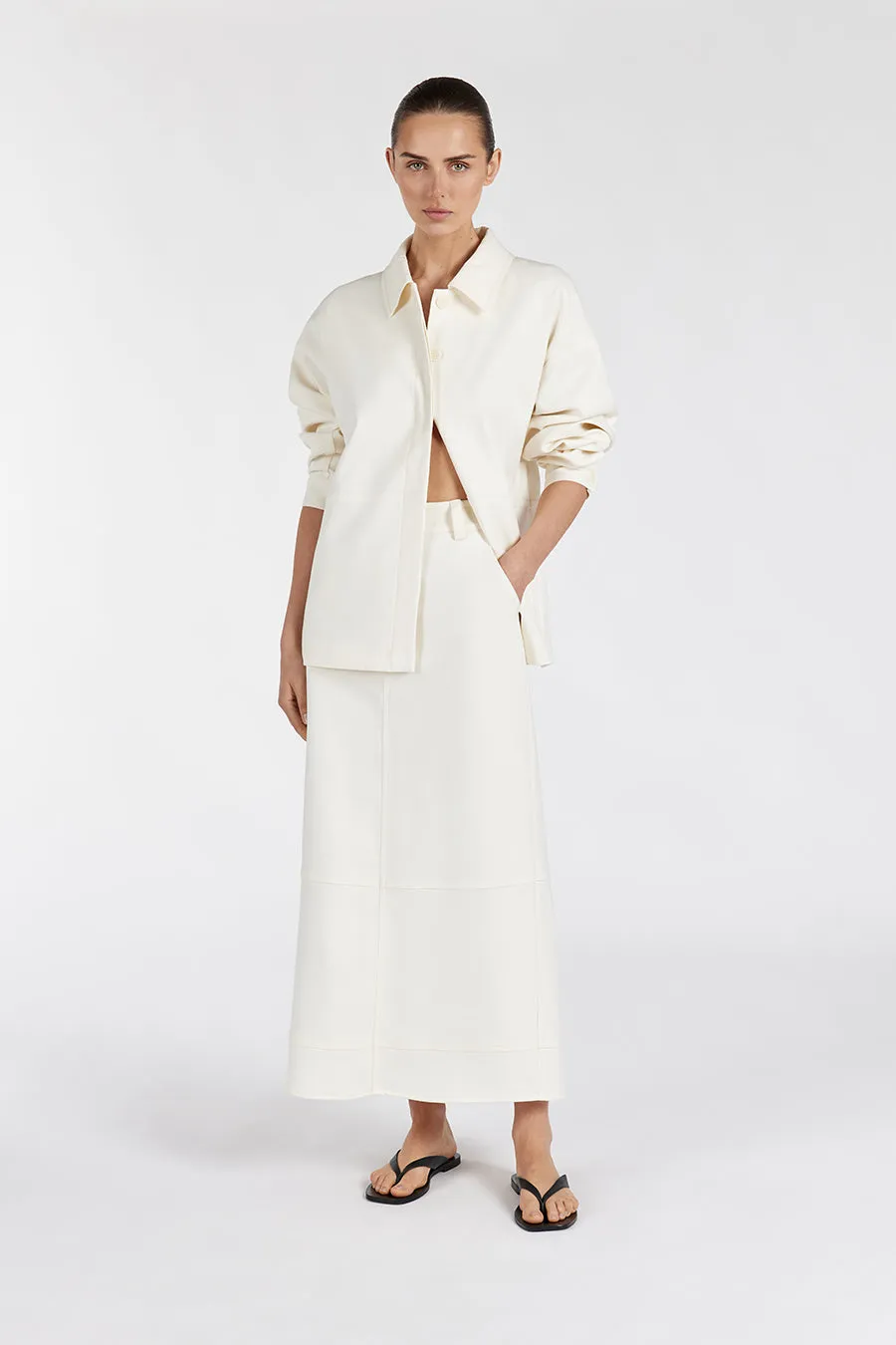 JAC CREAM MIDI SKIRT sold by Dissh product image thumbnail 2