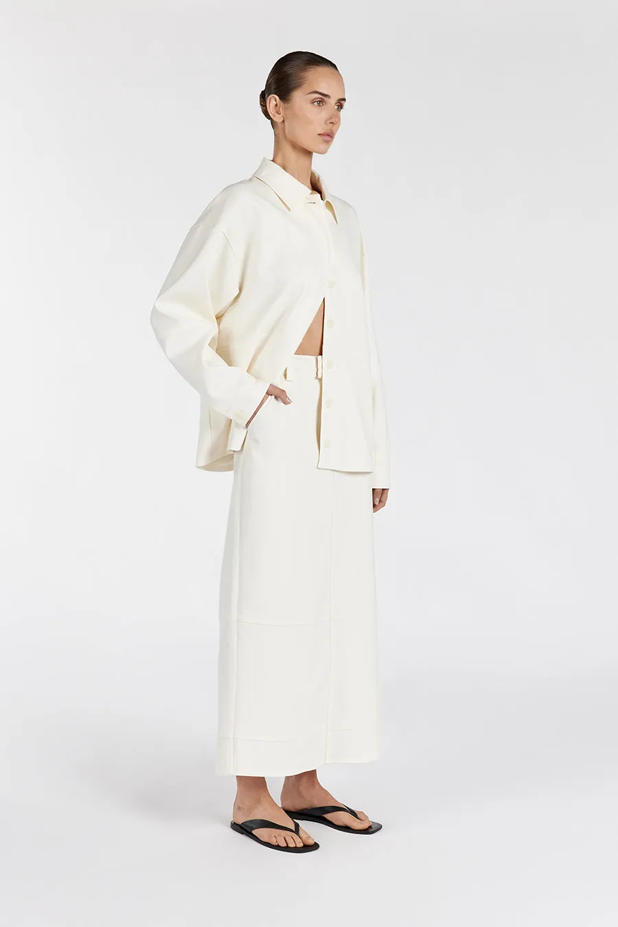 JAC CREAM MIDI SKIRT sold by Dissh product image thumbnail 4