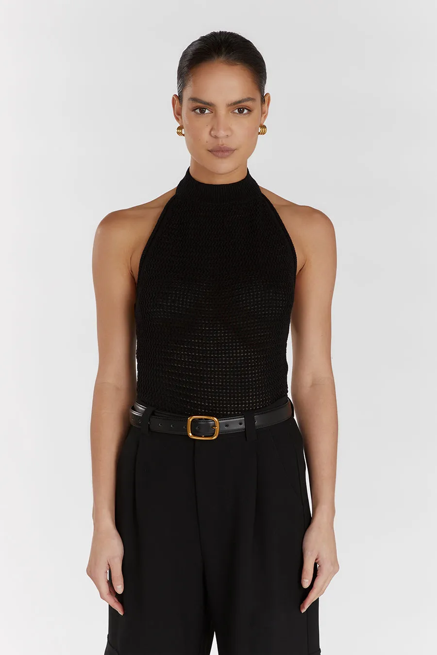 ZADIE BLACK CROCHET HALTER TOP sold by Dissh product image thumbnail 2