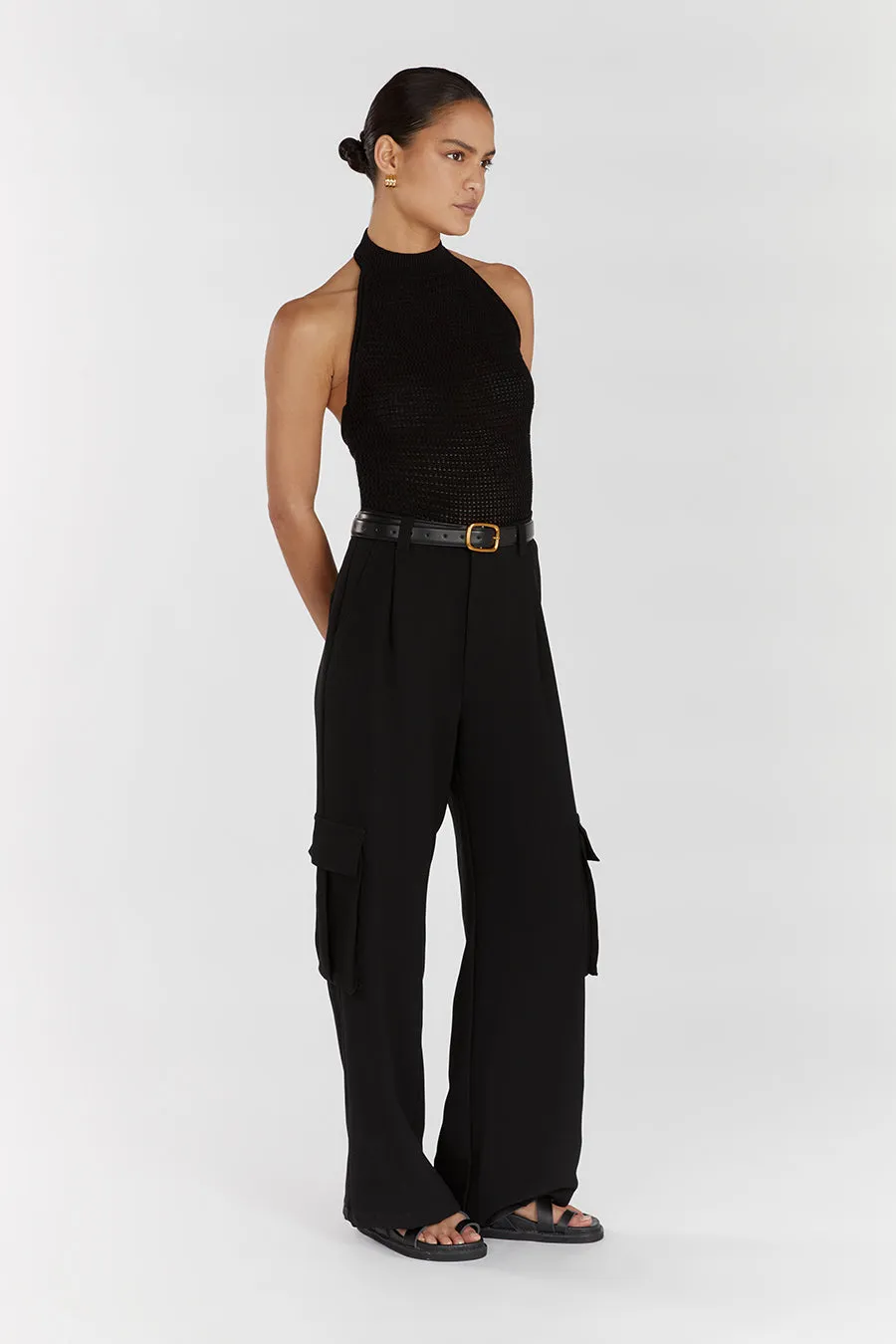 ZADIE BLACK CROCHET HALTER TOP sold by Dissh product image thumbnail 3