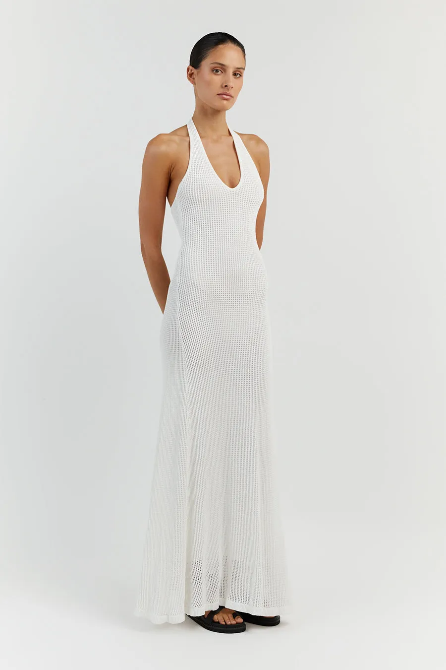OPHELIA OFF WHITE CROCHET DRESS sold by Dissh product image thumbnail 3
