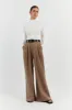 HARLEY LATTE WOOL BLEND PANT sold by Dissh