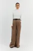 HARLEY LATTE WOOL BLEND PANT sold by Dissh