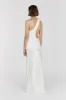 ADDISON WHITE LINEN ASYMMETRIC TOP sold by Dissh