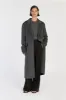 JAY CHARCOAL LONGLINE COAT sold by Dissh
