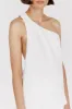ADDISON WHITE LINEN ASYMMETRIC TOP sold by Dissh
