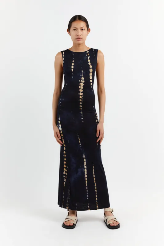 WILDER INK TIEDYE MIDI SLEEVELESS DRESS sold by Dissh