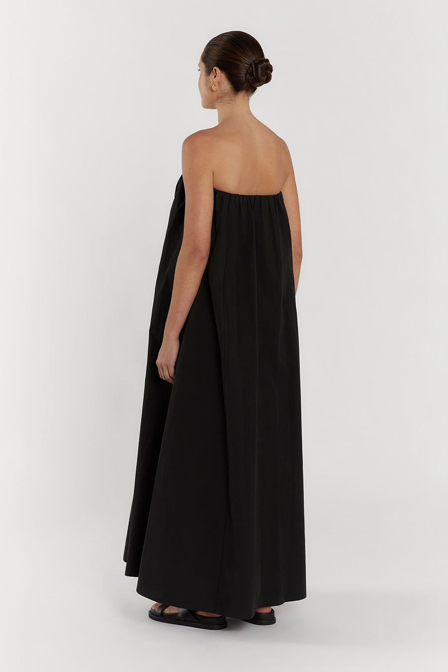 JULES BLACK STRAPLESS COTTON MAXI DRESS sold by Dissh product image thumbnail 4