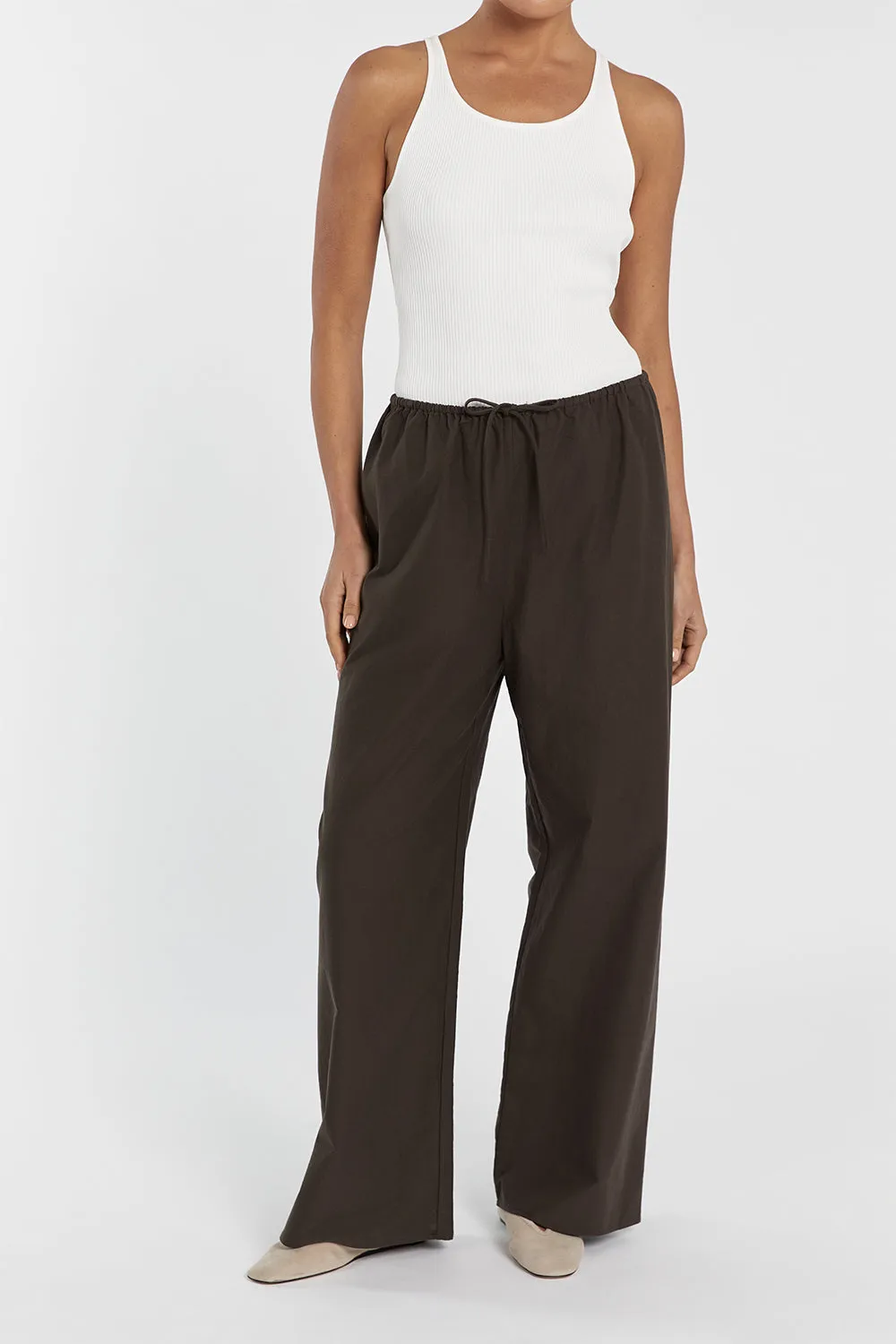 MINNIE BITTER CHOC COTTON PANT sold by Dissh product image thumbnail 4