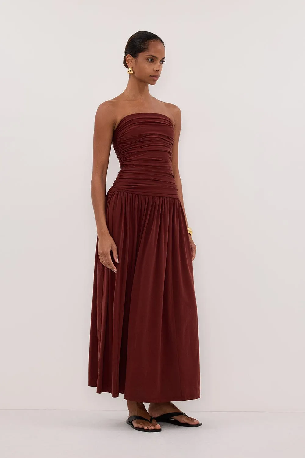 SHARI SAHARA STRAPLESS BANDEAU MIDI DRESS sold by Dissh product image thumbnail 4
