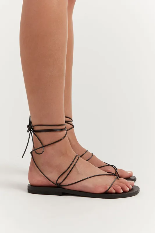 MARIA FARRO AELIA BLACK SANDAL sold by Dissh