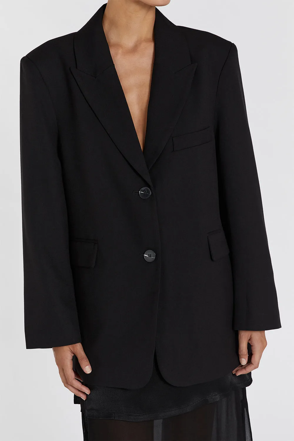 HARLEY BLACK OVERSIZED BOYFRIEND BLAZER sold by Dissh product image thumbnail 5