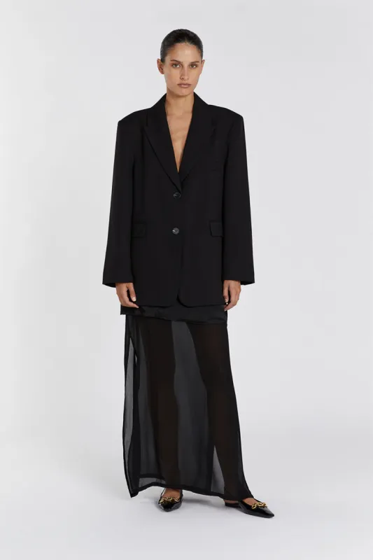 HARLEY BLACK OVERSIZED BOYFRIEND BLAZER sold by Dissh