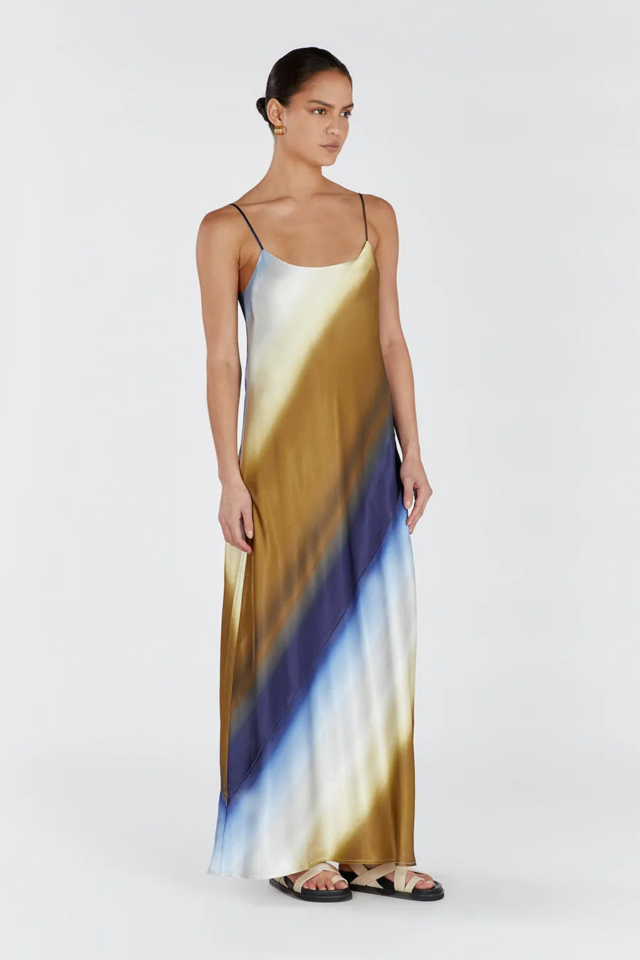 DENAI OMBRE SATIN MAXI DRESS sold by Dissh product image thumbnail 4