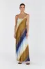 DENAI OMBRE SATIN MAXI DRESS sold by Dissh