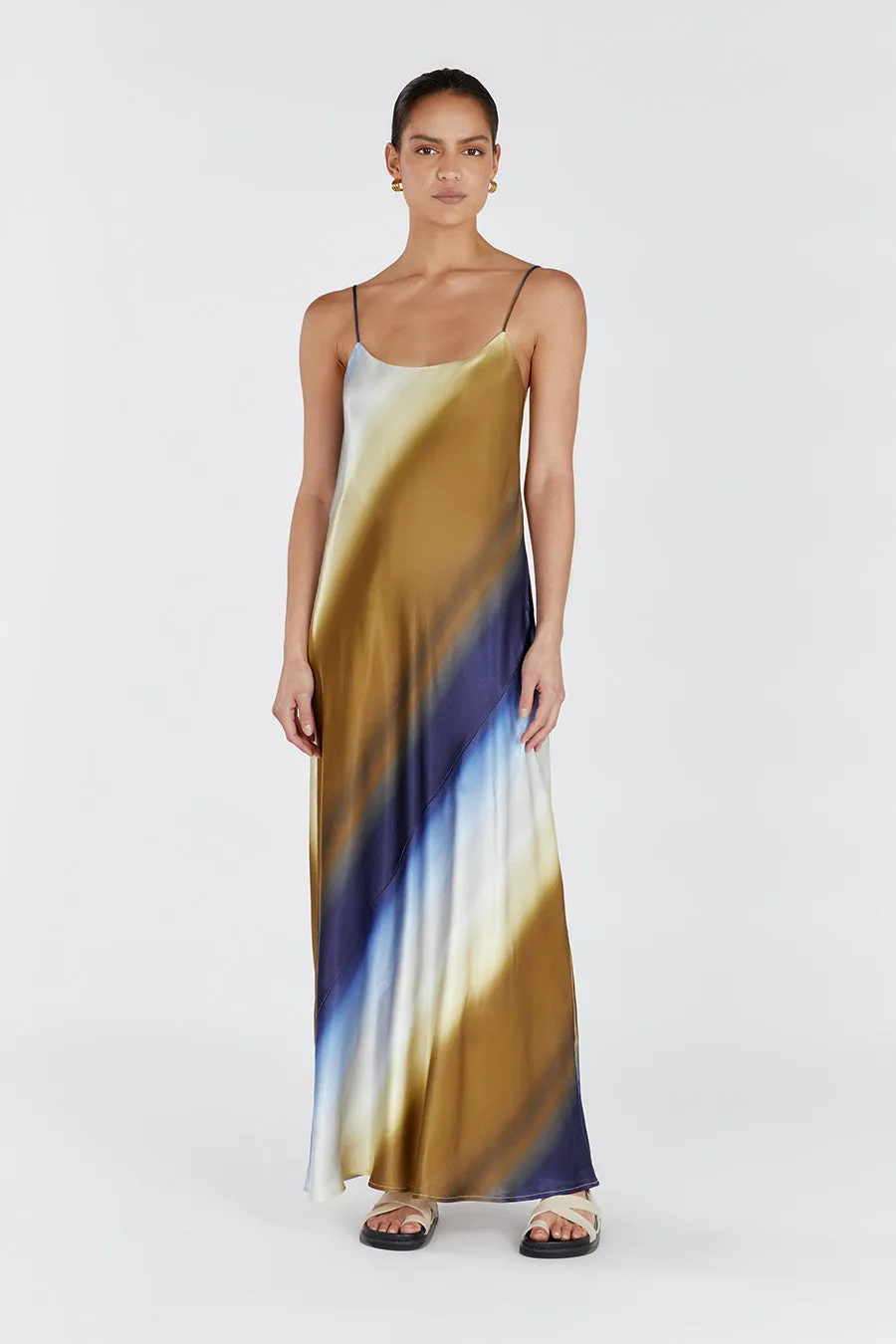 DENAI OMBRE SATIN MAXI DRESS sold by Dissh product image thumbnail 3