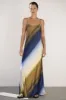 DENAI OMBRE SATIN MAXI DRESS sold by Dissh