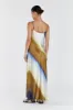 DENAI OMBRE SATIN MAXI DRESS sold by Dissh