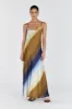 DENAI OMBRE SATIN MAXI DRESS sold by Dissh