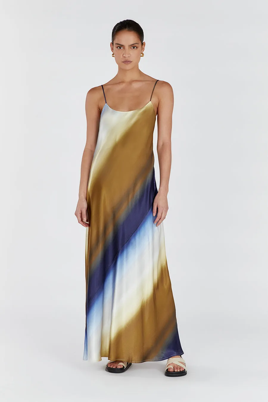 DENAI OMBRE SATIN MAXI DRESS sold by Dissh product image thumbnail 2