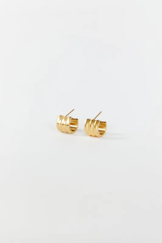 CENDRE LIV GOLD HOOP EARRINGS sold by Dissh