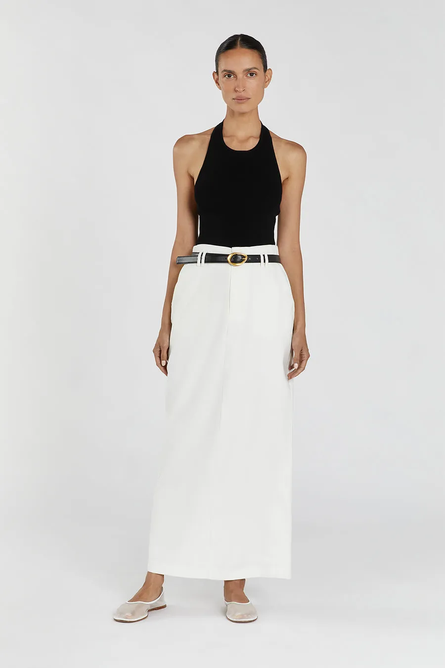 KARLIE BLACK HALTER TOP sold by Dissh