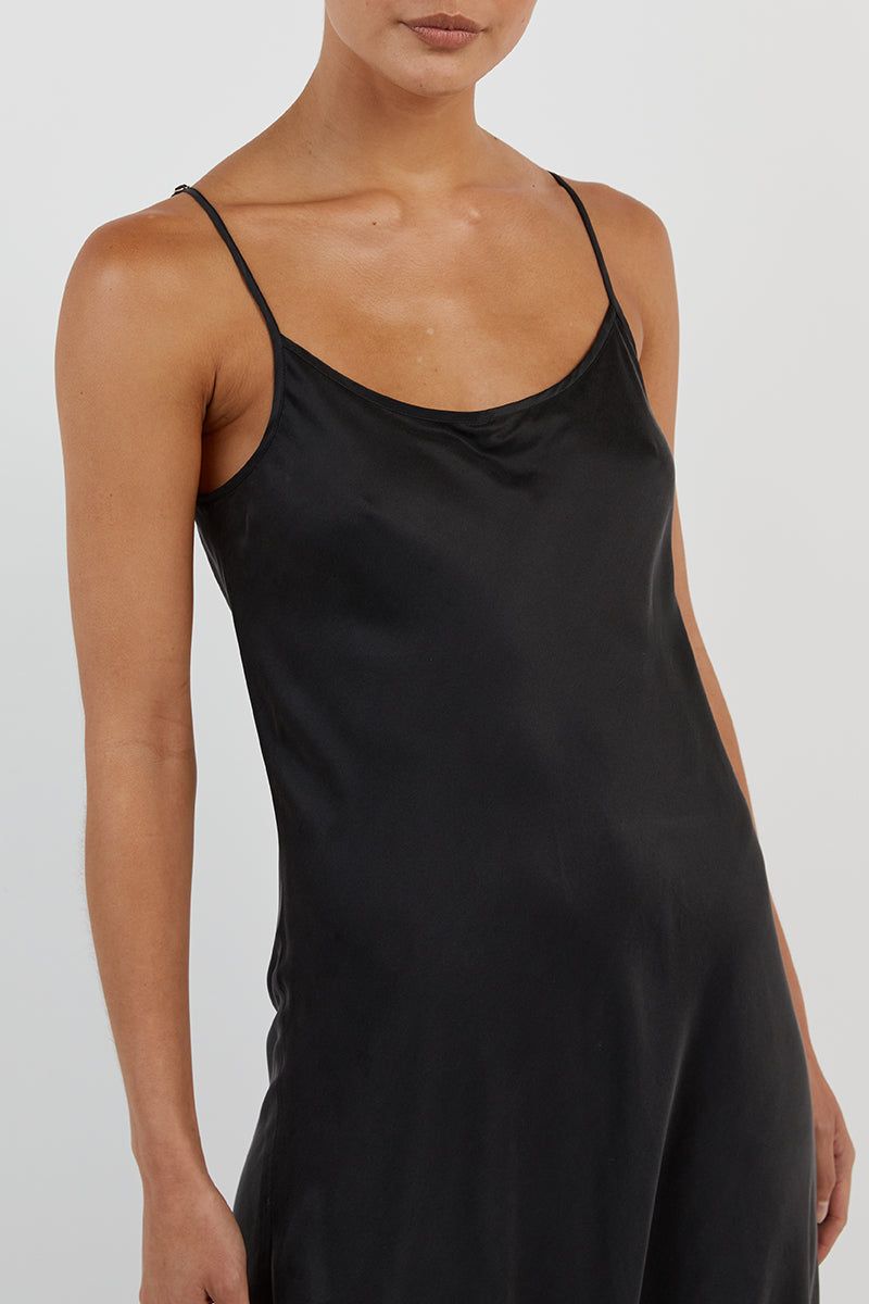 LAYLA BLACK SILK MAXI DRESS sold by Dissh product image thumbnail 5