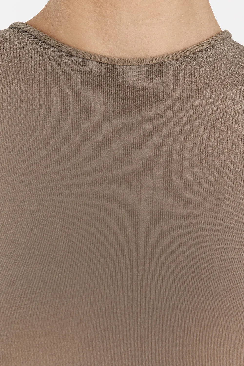 RUBY TAUPE BOAT NECK KNIT TOP sold by Dissh product image thumbnail 5