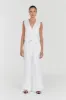 NORAH WHITE LINEN PANT sold by Dissh
