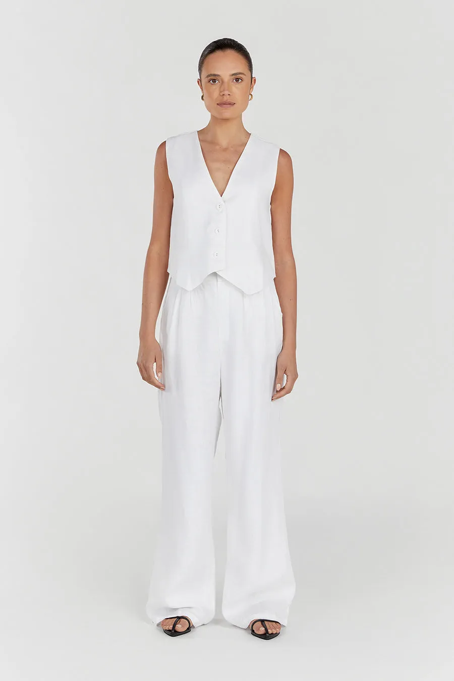 NORAH WHITE LINEN PANT sold by Dissh product image thumbnail 2