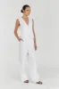 NORAH WHITE LINEN PANT sold by Dissh