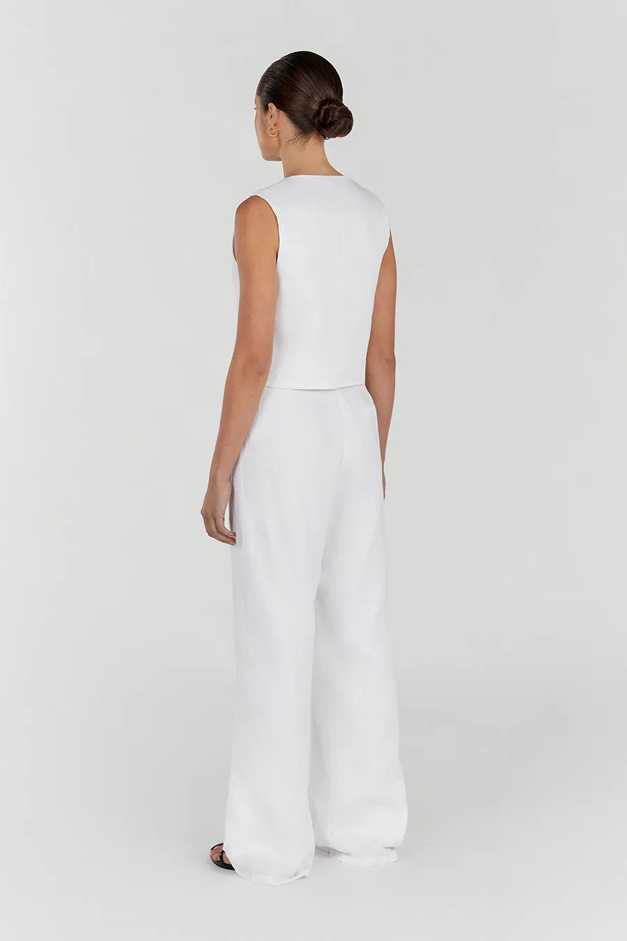 NORAH WHITE LINEN PANT sold by Dissh product image thumbnail 4