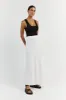 SYRAH WHITE LINEN MIDI SKIRT sold by Dissh