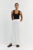 SYRAH WHITE LINEN MIDI SKIRT sold by Dissh