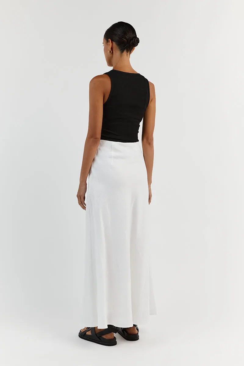 SYRAH WHITE LINEN MIDI SKIRT sold by Dissh product image thumbnail 4