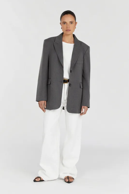HARLEY CHARCOAL BOYFRIEND BLAZER sold by Dissh