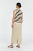 MARGOT WHEAT STRIPE KNIT TANK sold by Dissh