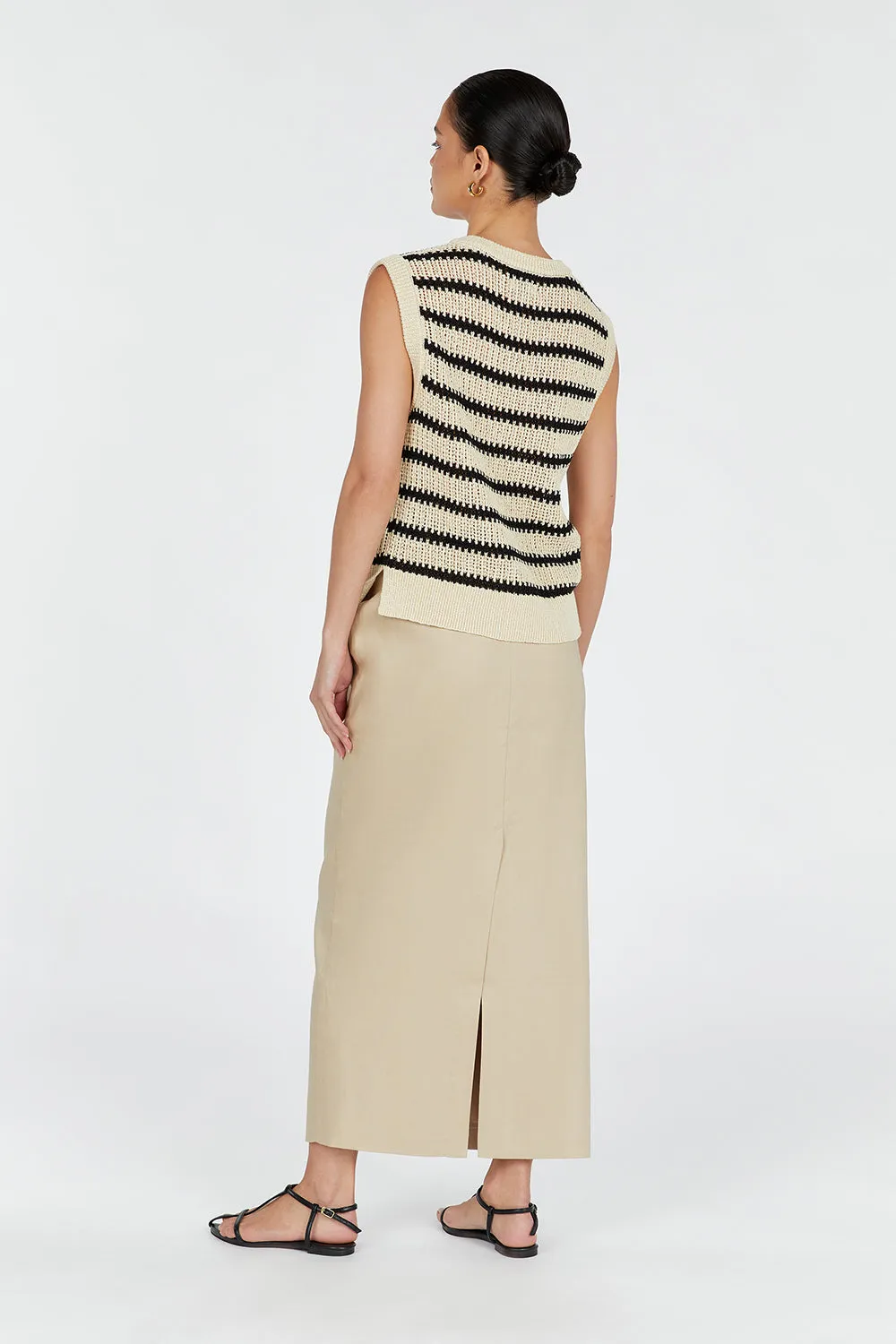 MARGOT WHEAT STRIPE KNIT TANK sold by Dissh product image thumbnail 4