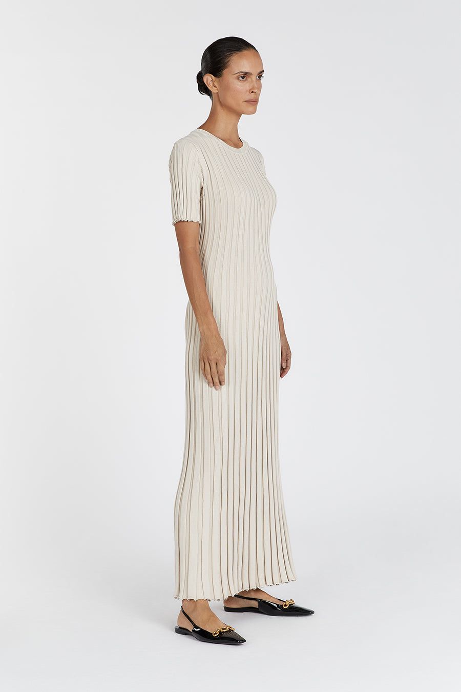 ADA STONE SHORT SLEEVE MIDI DRESS sold by Dissh product image thumbnail 3