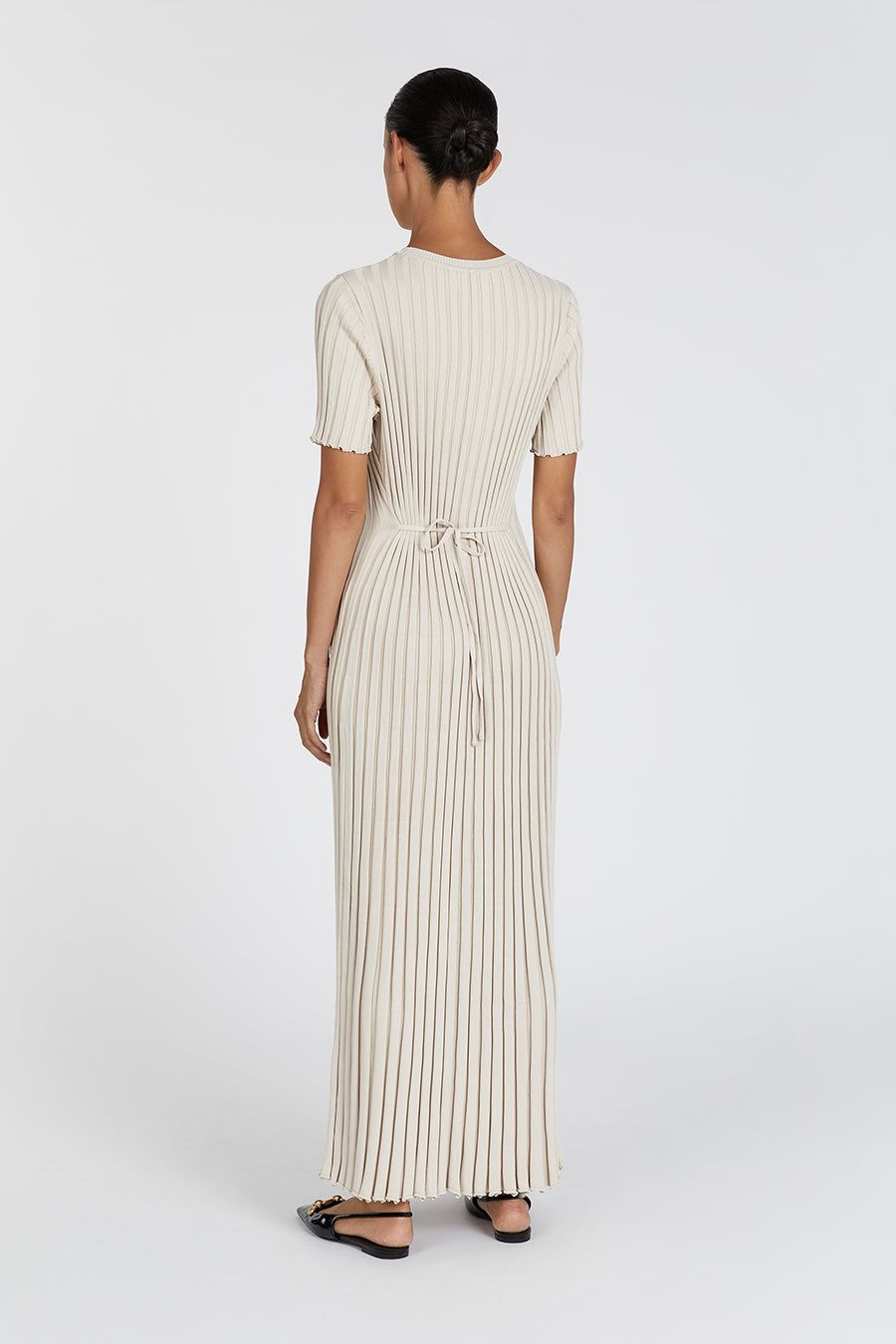 ADA STONE SHORT SLEEVE MIDI DRESS sold by Dissh product image thumbnail 4