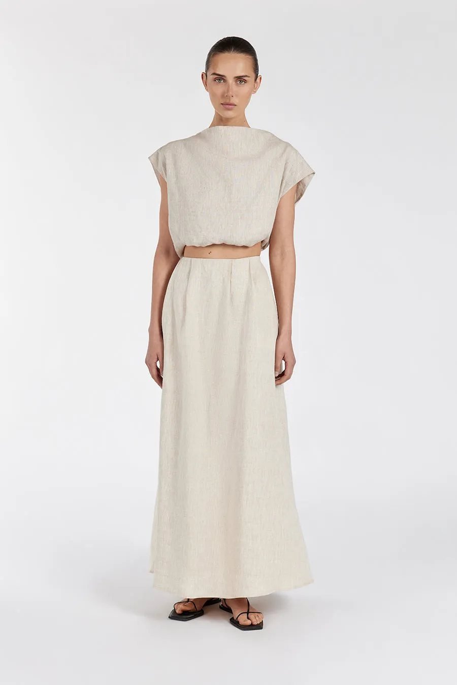 AMY NATURAL LINEN BUBBLE TOP sold by Dissh product image thumbnail 2