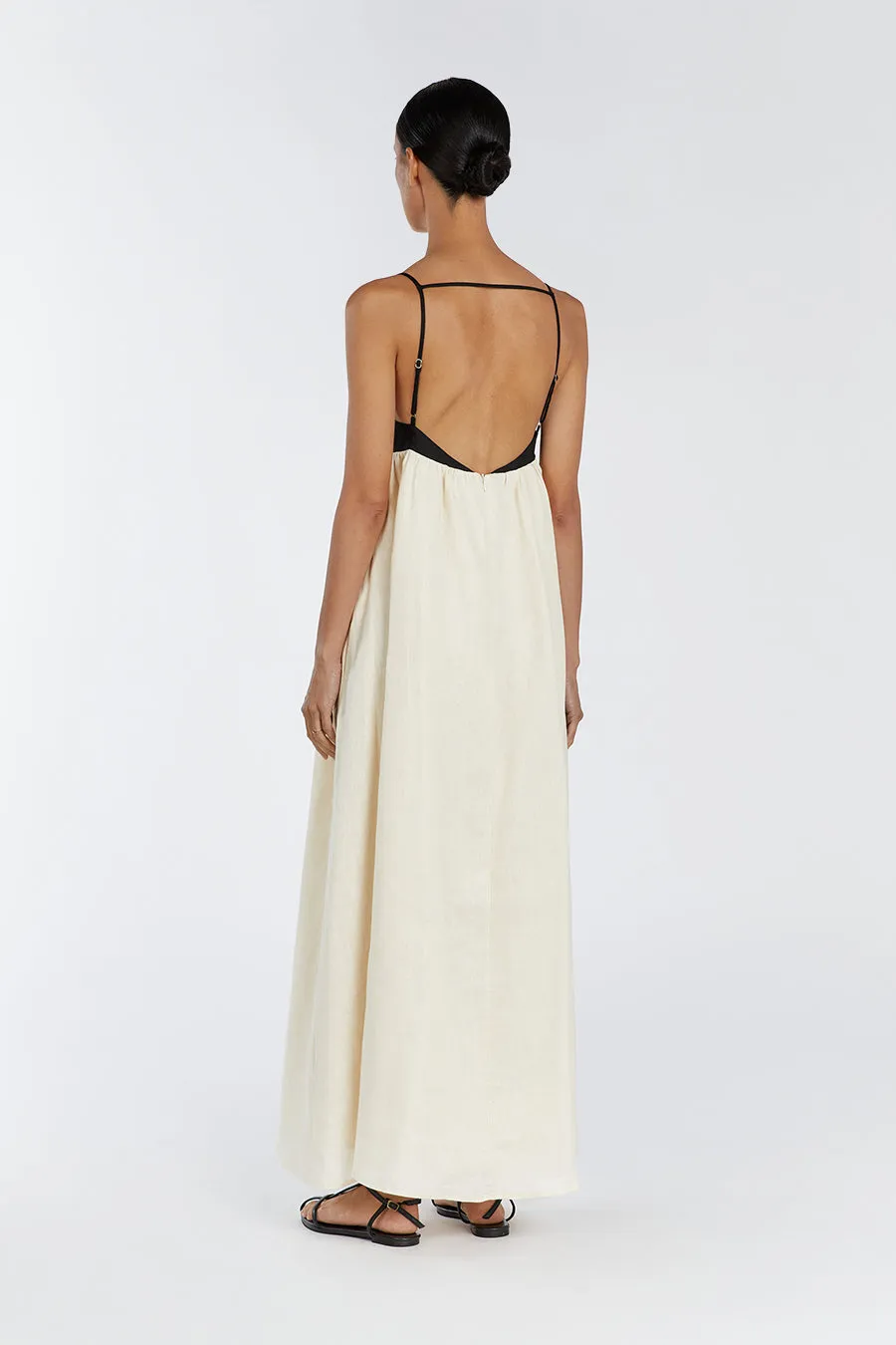 ELENA BUTTERMILK LINEN MAXI DRESS sold by Dissh product image thumbnail 5