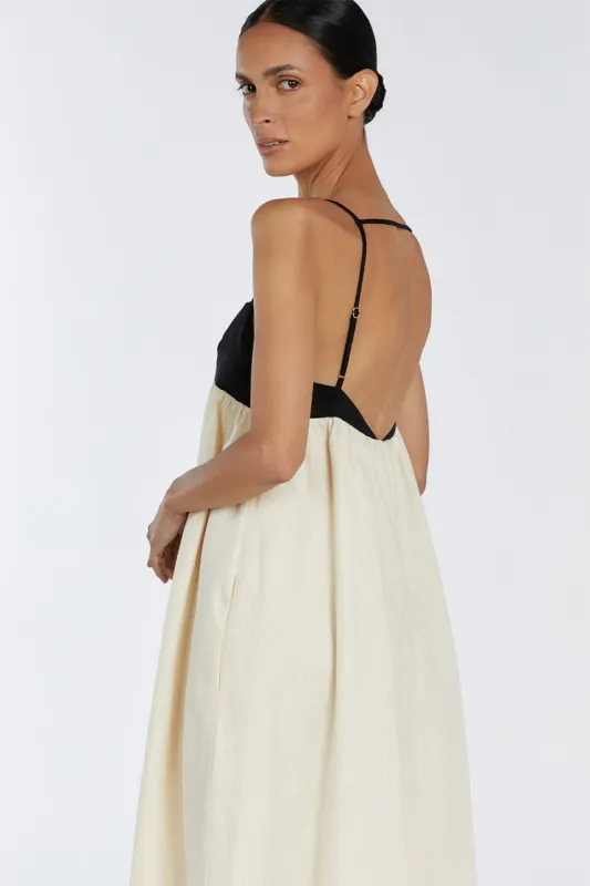 knee length dresses for ladies Silk Mini Dress  Buttermilk  Kmono Apparel