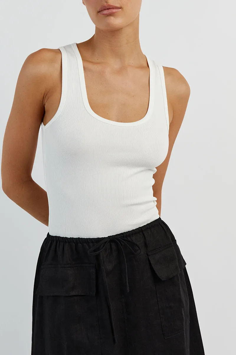 ISLA BLACK LINEN CARGO MAXI SKIRT sold by Dissh product image thumbnail 5