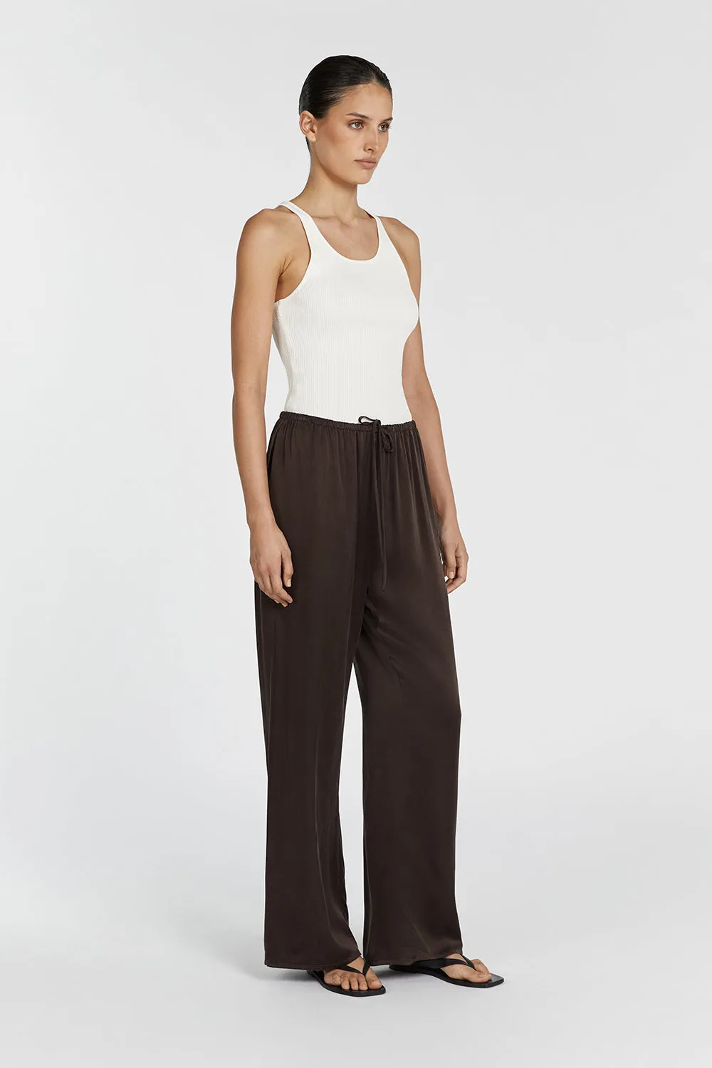 PERCY BITTER CHOC SILK PANT sold by Dissh product image thumbnail 3