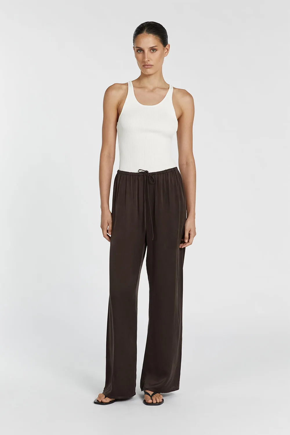 PERCY BITTER CHOC SILK PANT sold by Dissh product image thumbnail 2