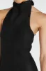 VERA BLACK LINEN MAXI DRESS sold by Dissh