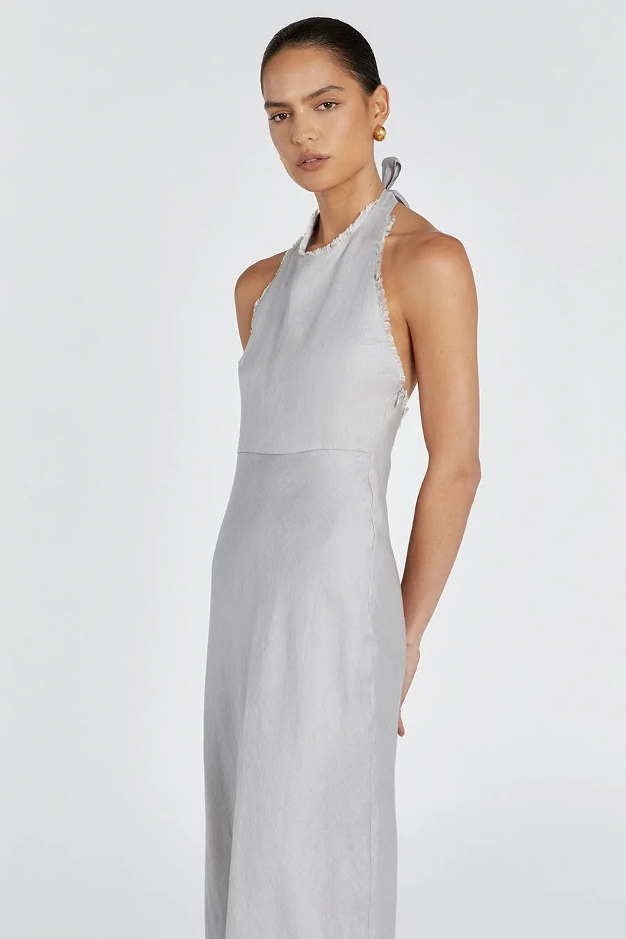 ADINA DOVE LINEN MIDI DRESS sold by Dissh product image thumbnail 2