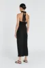 VERA BLACK LINEN MAXI DRESS sold by Dissh