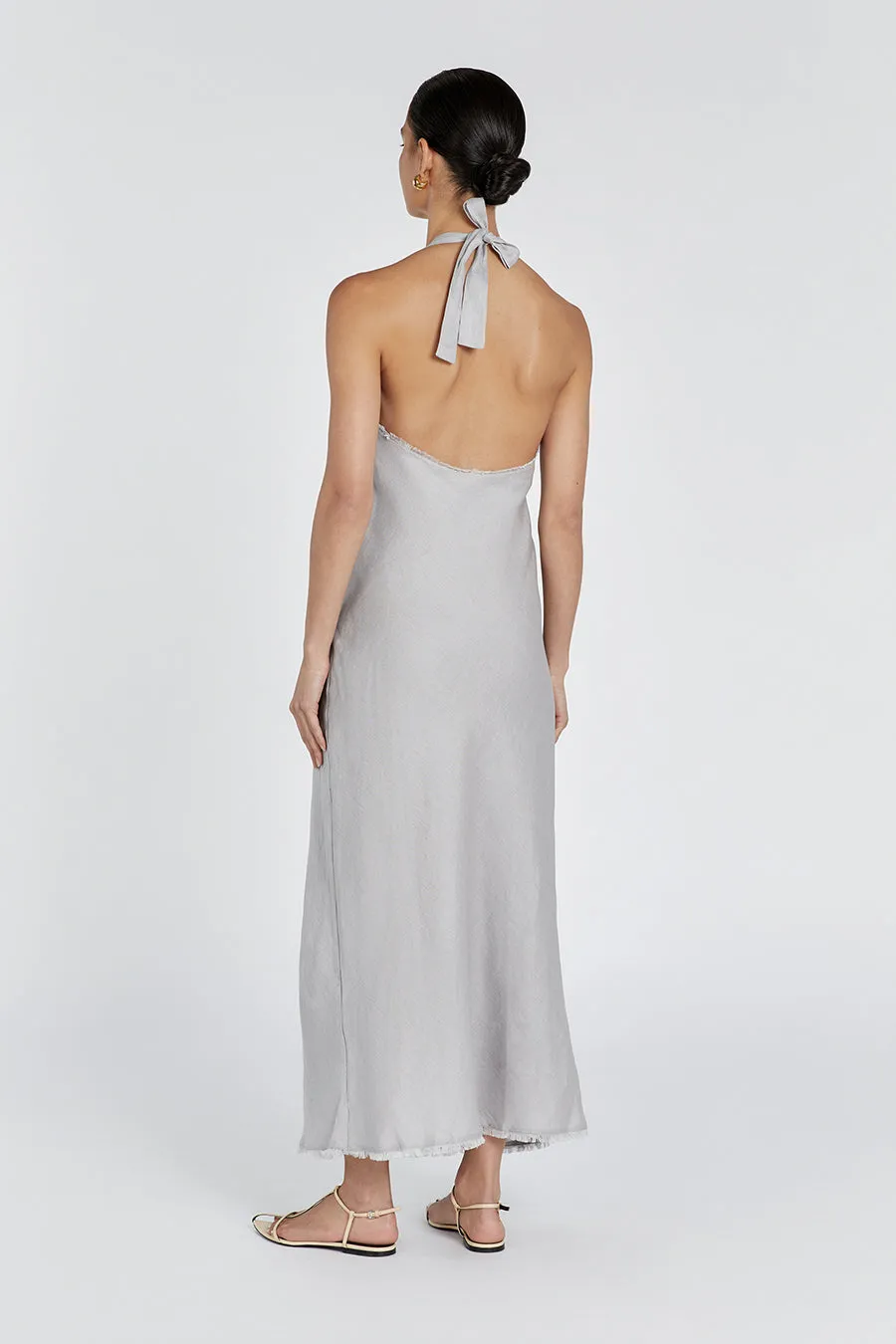 ADINA DOVE LINEN MIDI DRESS sold by Dissh product image thumbnail 4